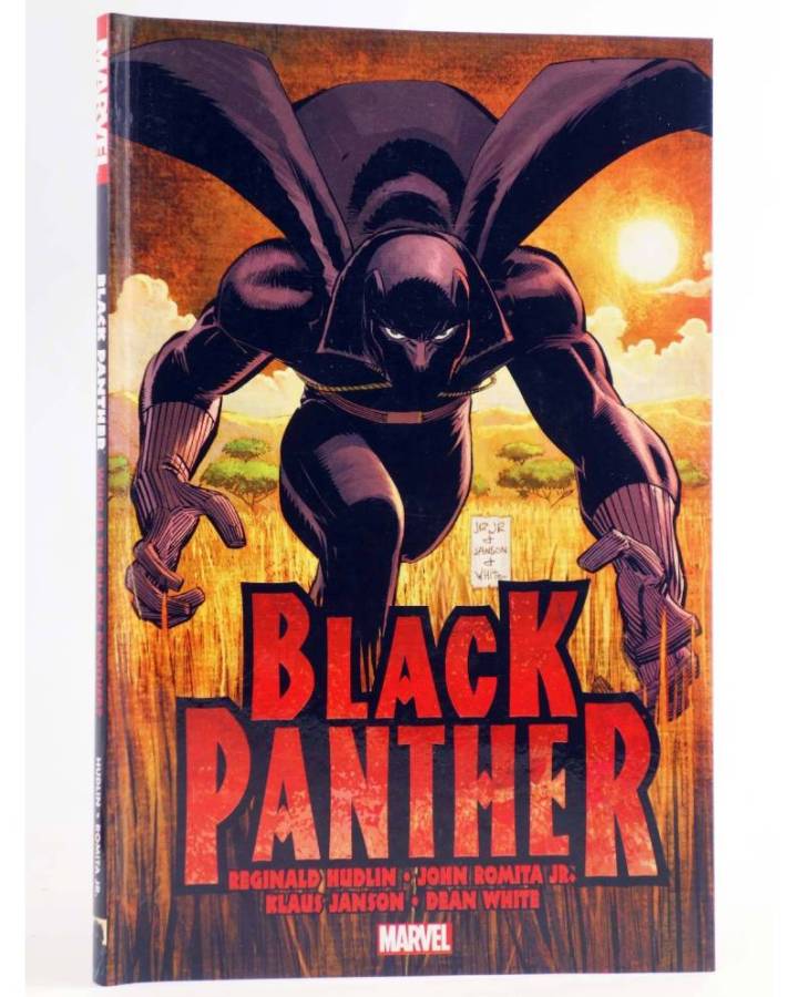 Cubierta de BLACK PANTHER WHO IS THE BLACK PANTHER TPB (Reginald Hudlin / John Romita Jr.) Marvel 2015. EN INGLÉS