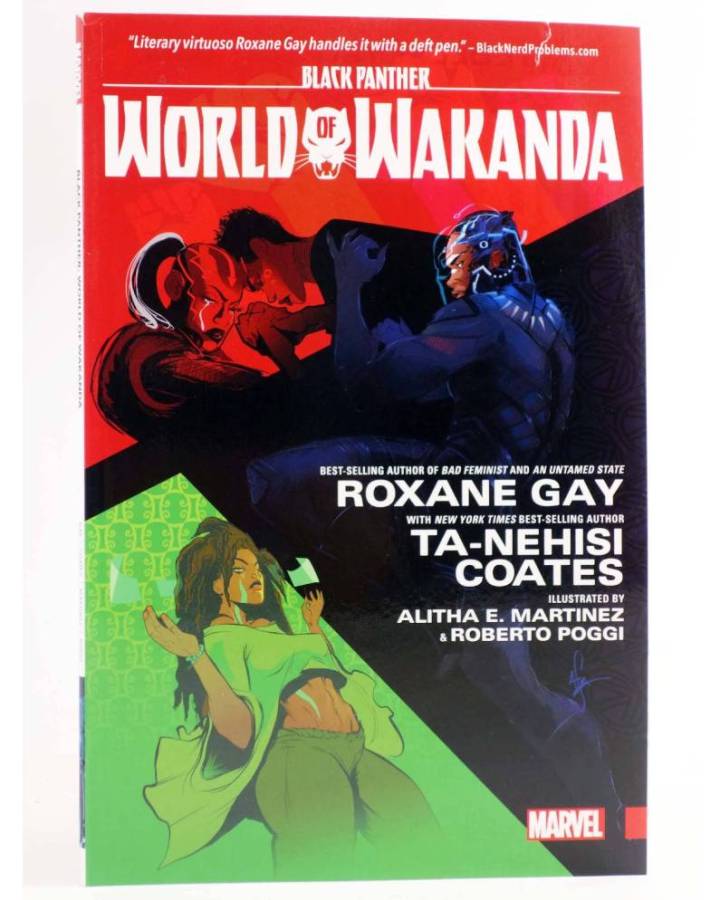 Cubierta de BLACK PANTHER WORLD OF WAKANDA TPB (Roxane Gay / Ta-Nehisi Coates / Alitha Martinez / Afua Richardson) 2017.