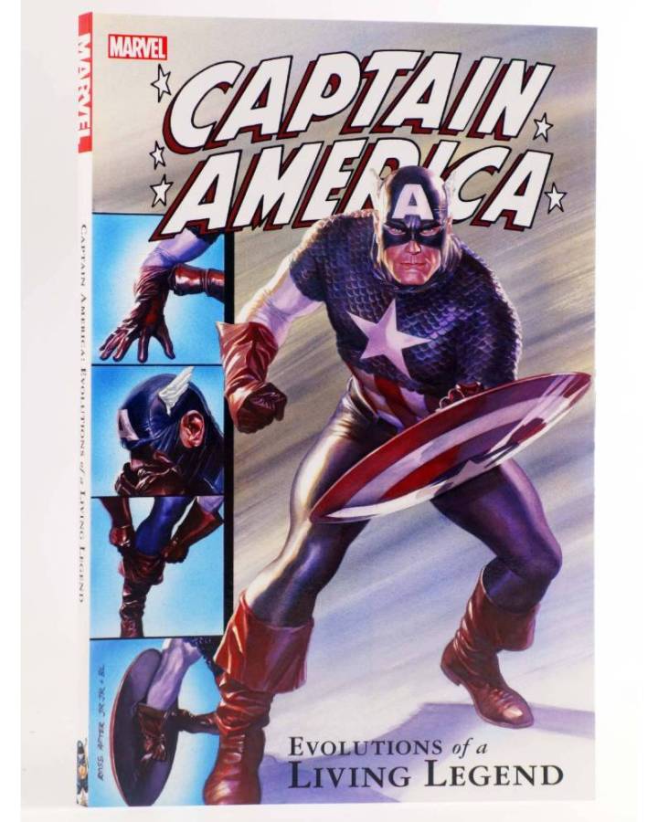 Cubierta de CAPTAIN AMERICA EVOLUTIONS OF A LIVING LEGEND TPB (Vvaa) Marvel 2019. EN INGLÉS