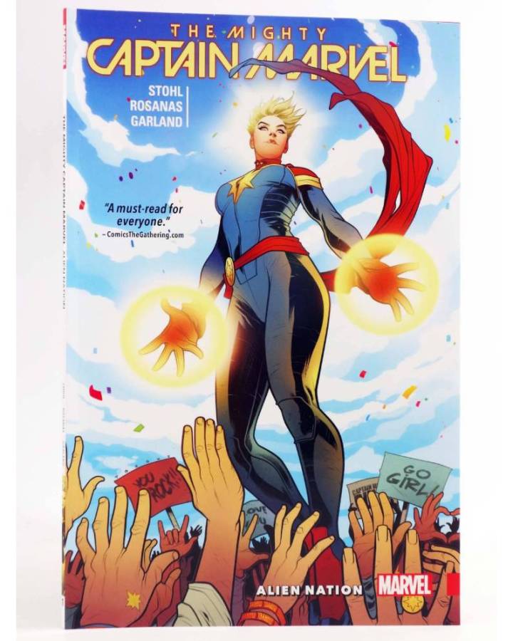 Cubierta de THE MIGHTY CAPTAIN MARVEL 1. ALIEN NATION TPB (Margaret Stohl / Ramon Rosanas) Marvel 2017. EN INGLÉS