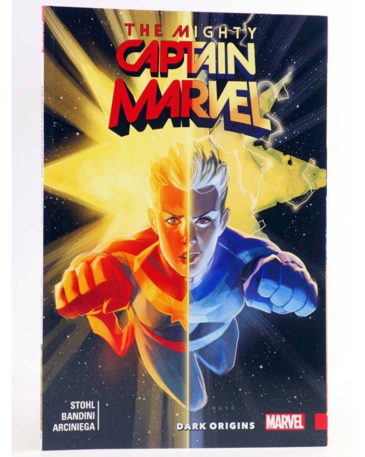 Cubierta de THE MIGHTY CAPTAIN MARVEL 3. DARK ORIGINS TPB (Margaret Stohl / Michele Bandini) Marvel 2018. EN INGLÉS