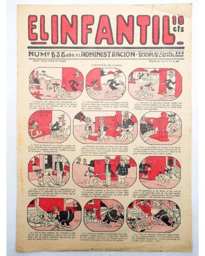 Cubierta de EL INFANTIL 535. AÑO XI. Aurora 1934