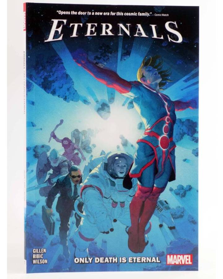 Cubierta de THE ETERNALS BY KIERON GILLEN 1. ONLY DEATH IS ETERNAL TPB (Kieron Gillen / Esad Ribic) Marvel 2021. EN INGL