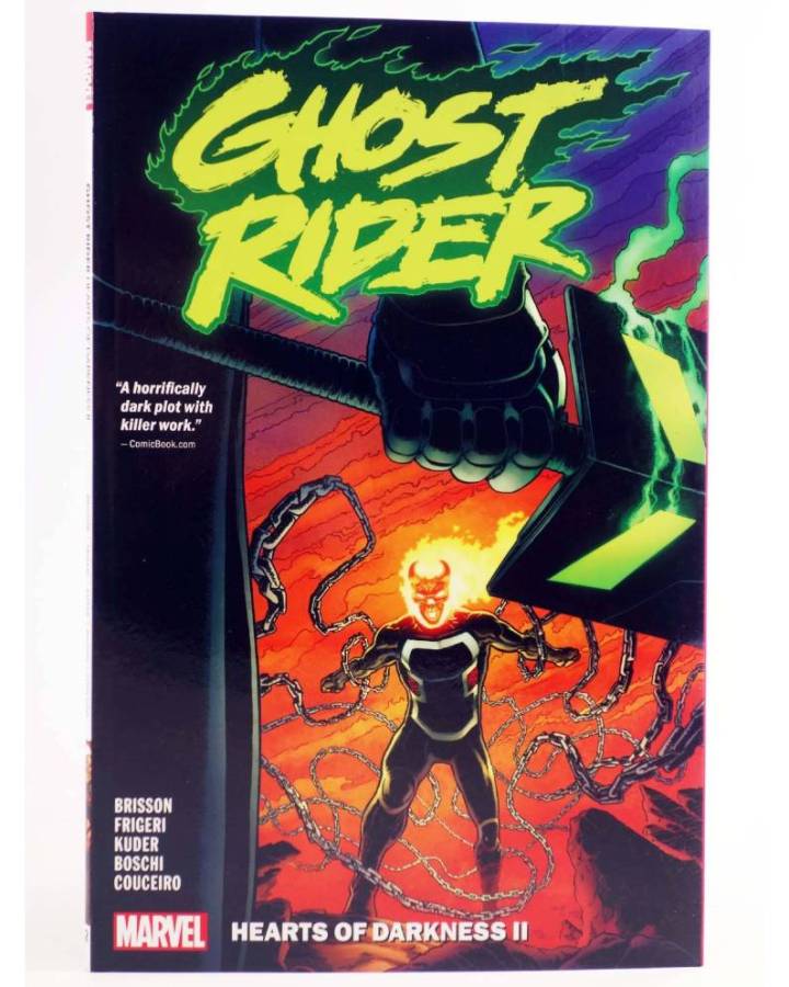 Cubierta de GHOST RIDER BY ED BRISSON 2. HEARTS OF DARKNESS II TPB (Ed Brisson / Roland Boschi) Marvel 2020. EN INGLÉS