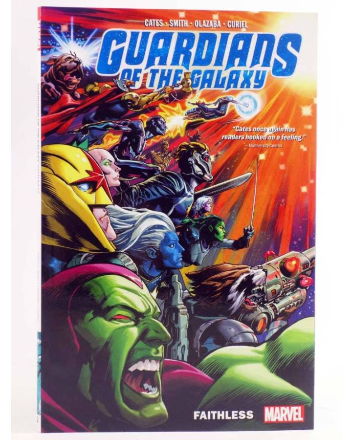 Cubierta de GUARDIANS OF THE GALAXY BY DONNY CATES 2. FAITHLESS TPB (Donny Cates / Cory Smith) Marvel 2020. EN INGLÉS