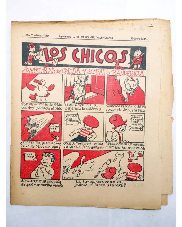 Cubierta de LOS CHICOS SUPLEMENTO DE EL MERCANTIL VALENCIANO 239. AÑO V. 30 jun 1934 (Muro / Dubón) El Mercantil Valenci