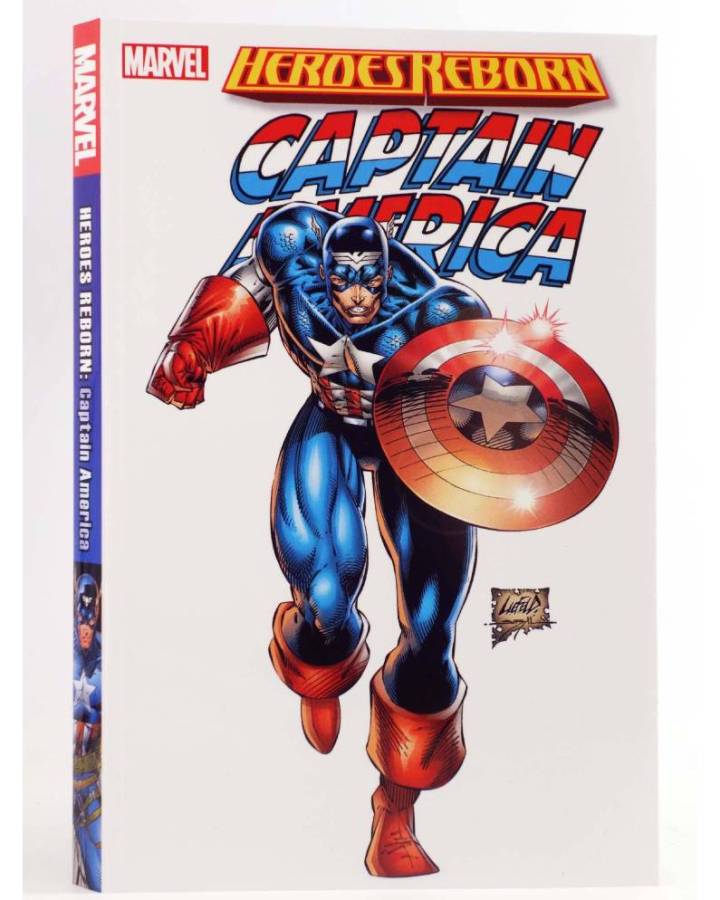 Cubierta de HEROES REBORN CAPTAIN AMERICA TPB (Rob Liefeld / Jeff Loeb Chuck Dixon) Marvel 2020. EN INGLÉS