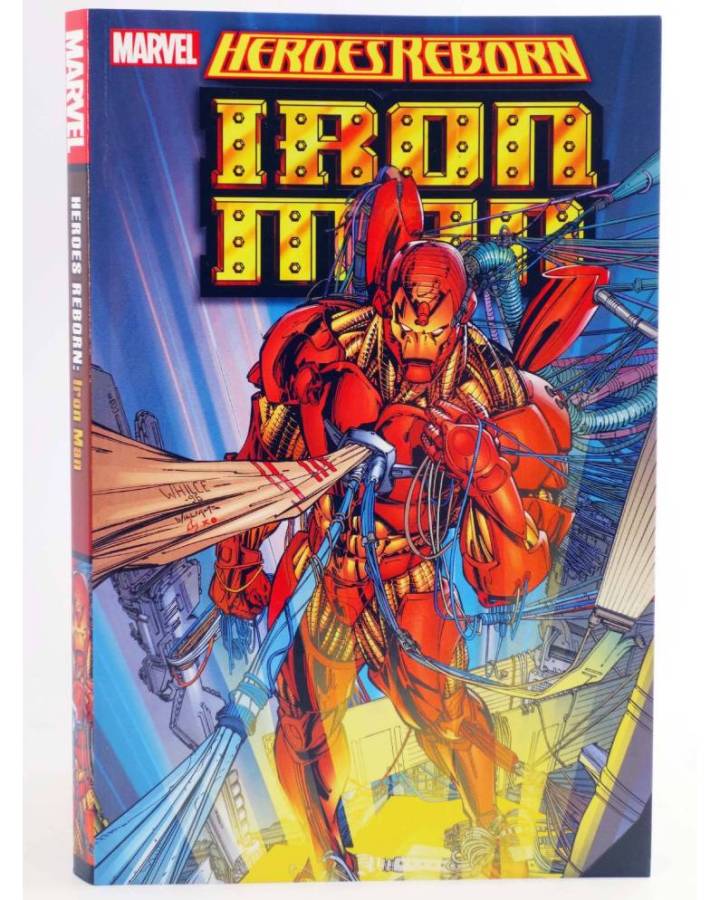 Cubierta de HEROES REBORN IRON MAN TPB (Scott Lobdell / Whilce Portacio) Marvel 2020. EN INGLÉS