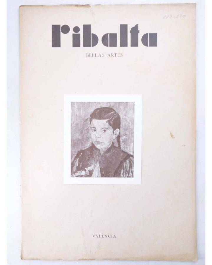 Cubierta de RIBALTA BELLAS ARTES 119-120. NUMERO DOBLE. Valencia 1953