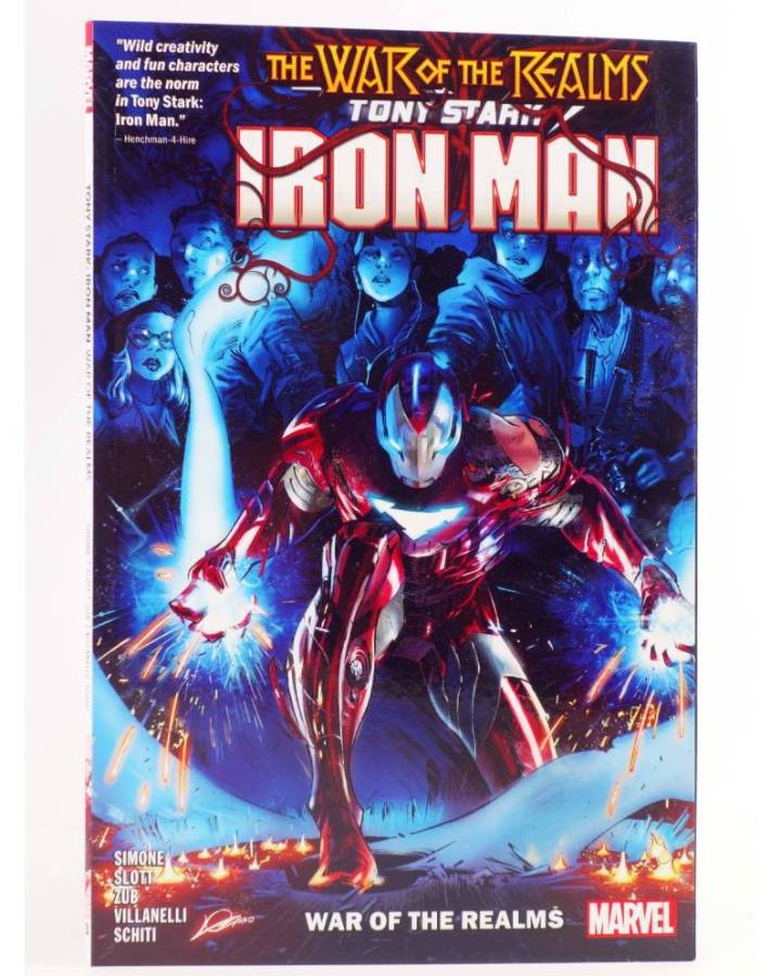 Cubierta de TONY STARK IRON MAN 3. WAR OF THE REALMS TPB (Vvaa) Marvel 2019. EN INGLÉS