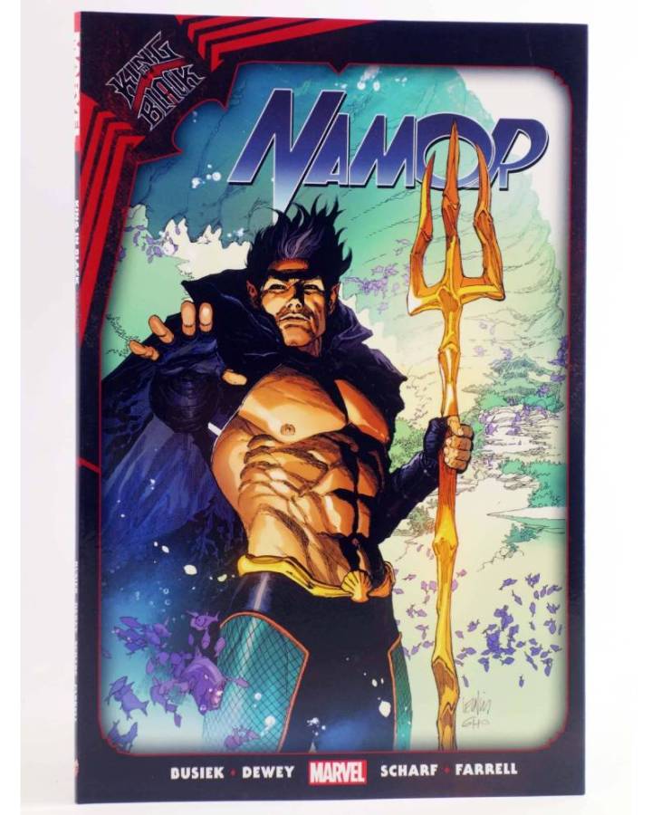 Cubierta de KING IN BLACK NAMOR TPB (Kurt Busiek / Ben Dewey / Jonas Scharf) Marvel 2021. EN INGLÉS