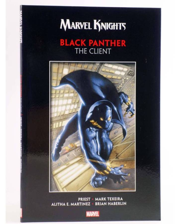 Cubierta de MARVEL KNIGHTS BLACK PANTHER THE CLIENT TPB (Christopher Priest / Mark Texeira) Marvel 2018. EN INGLÉS