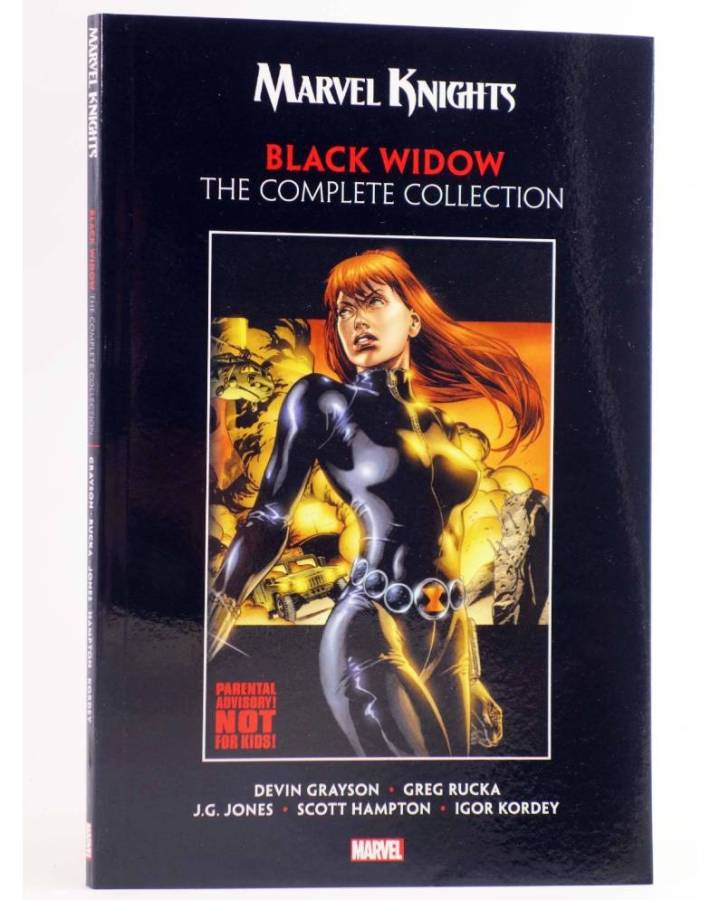 Cubierta de MARVEL KNIGHTS BLACK WIDOW THE COMPLETE COLLECTION TPB (Devin Grayson / Greg Rucka) Marvel 2018. EN INGLÉS