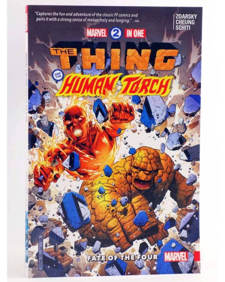 Cubierta de MARVEL TWO-IN-ONE THE THING AND THE HUMAN TORCH 1. FATE OF THE FOUR TPB (Chip Zdarsky / Jim Cheung / Valerio