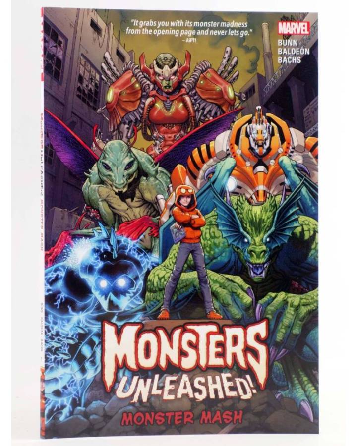 Cubierta de MONSTERS UNLEASHED 1. MONSTER MASH TPB (Cullen Bunn / David Baldeon / Ramon Bachs) Marvel 2017. EN INGLÉS