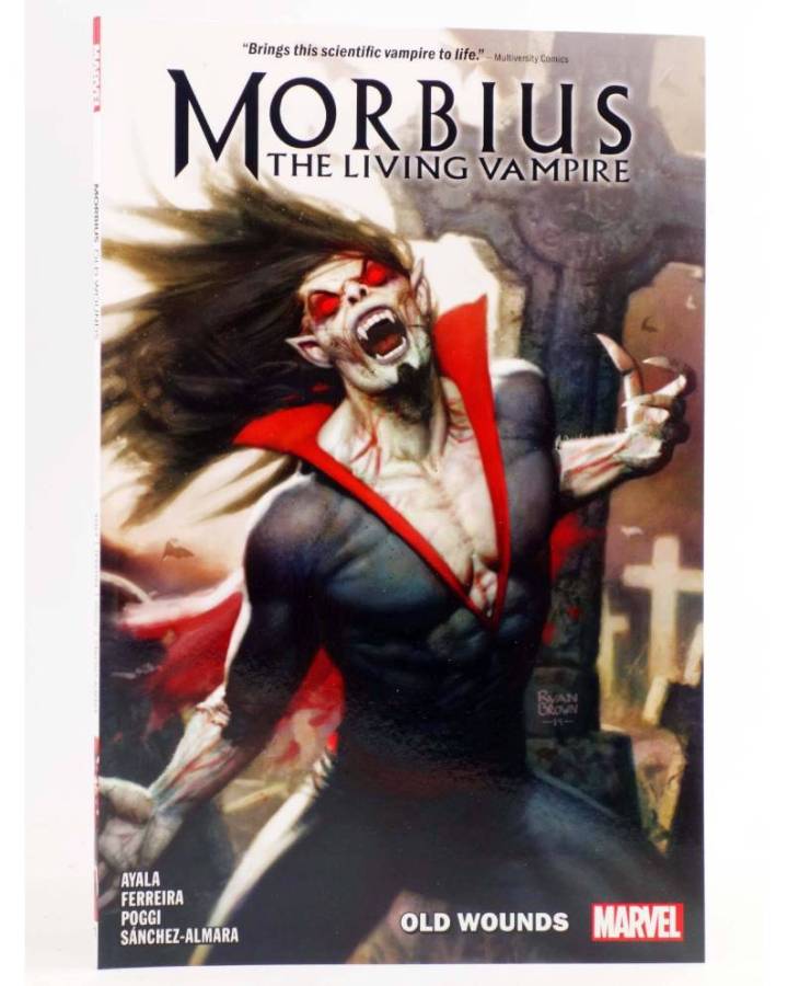 Cubierta de MORBIUS THE LIVING VAMPIRE 1. OLD WOUNDS TPB (Vita Ayala / Marcelo Ferreira) Marvel 2020. EN INGLÉS