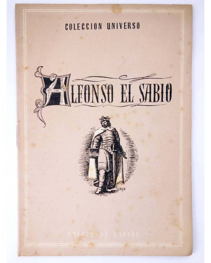 Cubierta de COL UNIVERSO VOL. XI: CONDUCTORES DE PUEBLOS 2. ALFONSO EL SABIO. España Circa 1950