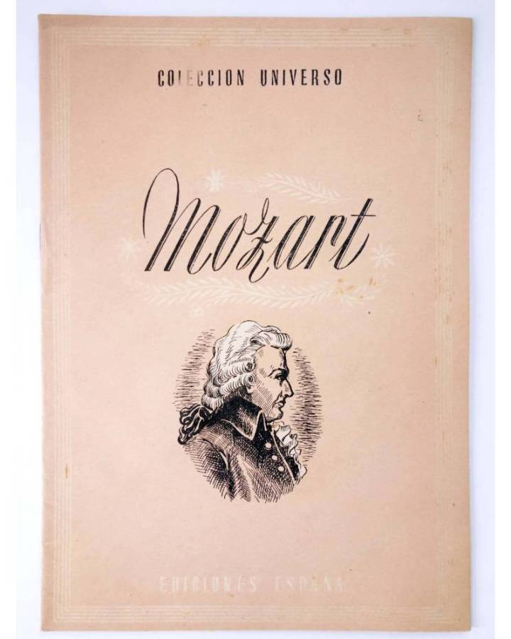 Cubierta de COL UNIVERSO VOL. XVIII: GRANDES ARTISTAS 9. MOZART. España Circa 1950