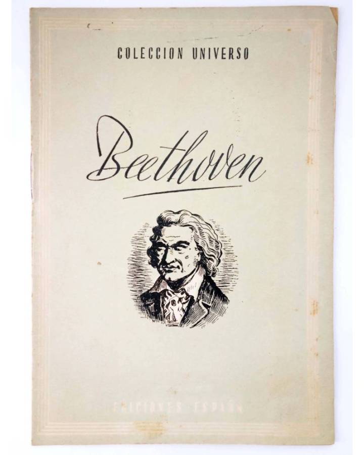 Cubierta de COL UNIVERSO VOL. XVIII: GRANDES ARTISTAS 10. BEETHOVEN. España Circa 1950