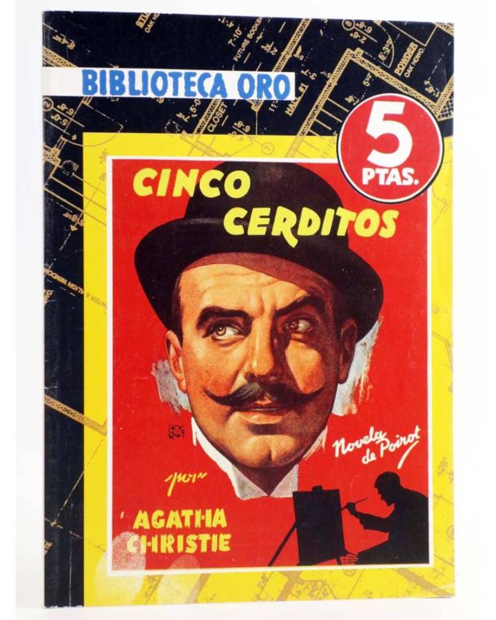 Cubierta de BIBLIOTECA ORO 7. CINCO CERDITOS (Agatha Christie) Molino 2007. REEDICIÓN