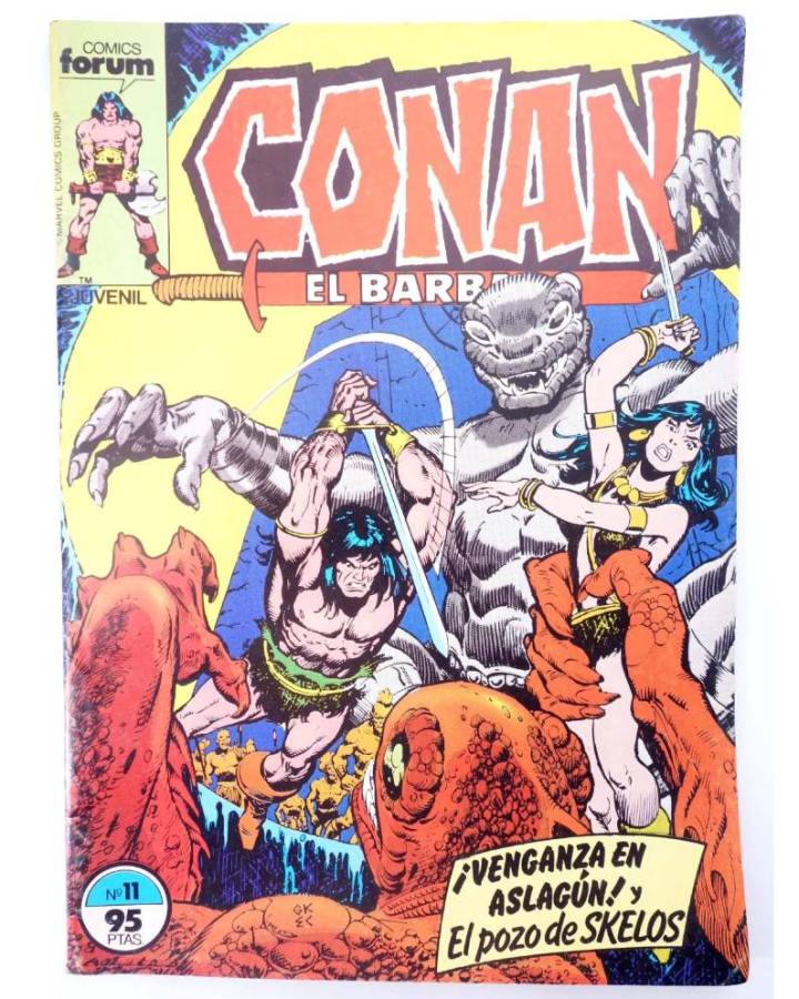 Cubierta de CONAN EL BARBARO 11. ¡VENGANZA EN ASLAGÚN! Y EL POZO DE SKELOS. Forum 1983