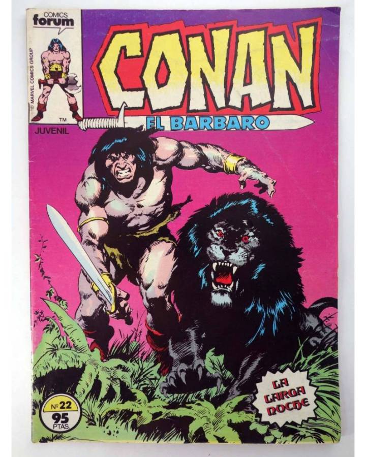 Cubierta de CONAN EL BARBARO 22. LA LARGA NOCHE. Forum 1983