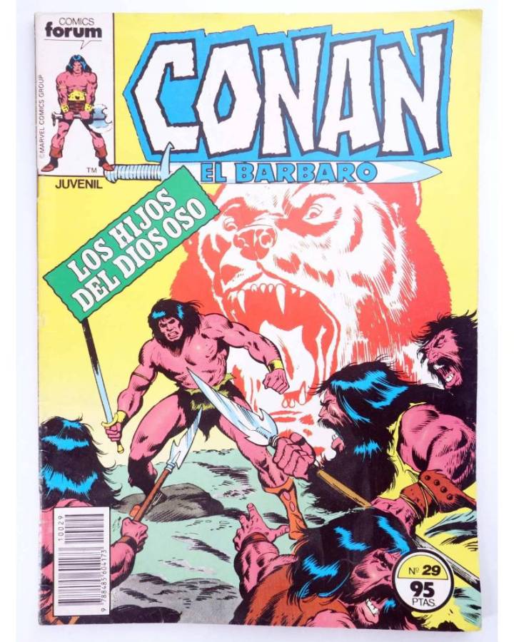 Cubierta de CONAN EL BARBARO 29. LOS HIJOS DEL DIOS OSO. Forum 1984