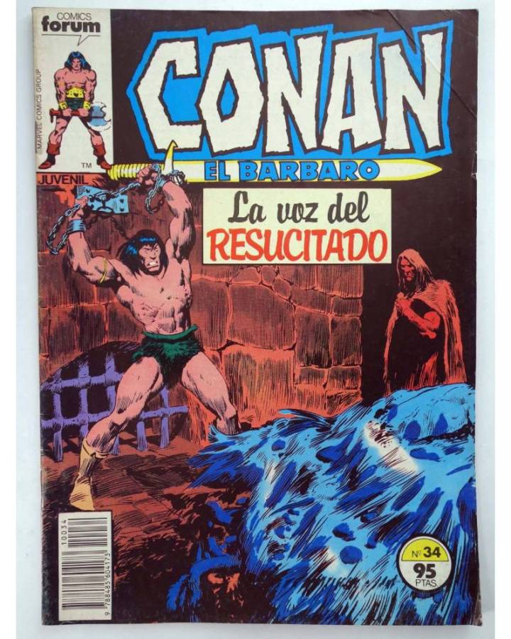 Cubierta de CONAN EL BARBARO 34. LA VOZ DEL RESUCITADO. Forum 1984