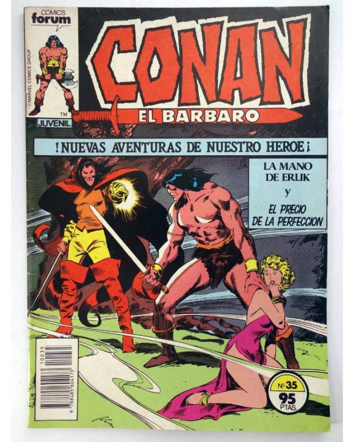 Cubierta de CONAN EL BARBARO 35. LA MANO DE ERLIK - EL PRECIO DE LA PERFECCION. Forum 1984