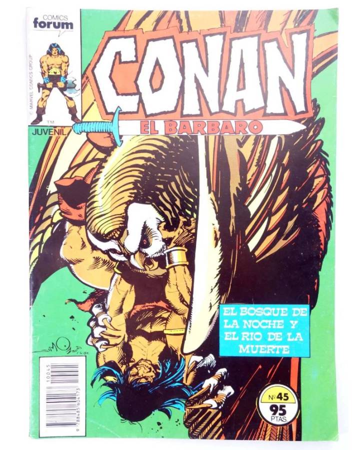 Cubierta de CONAN EL BARBARO 45. EL BOSQUE DE LA NOCHE - EL RIO DE LA MUERTE. Forum 1984