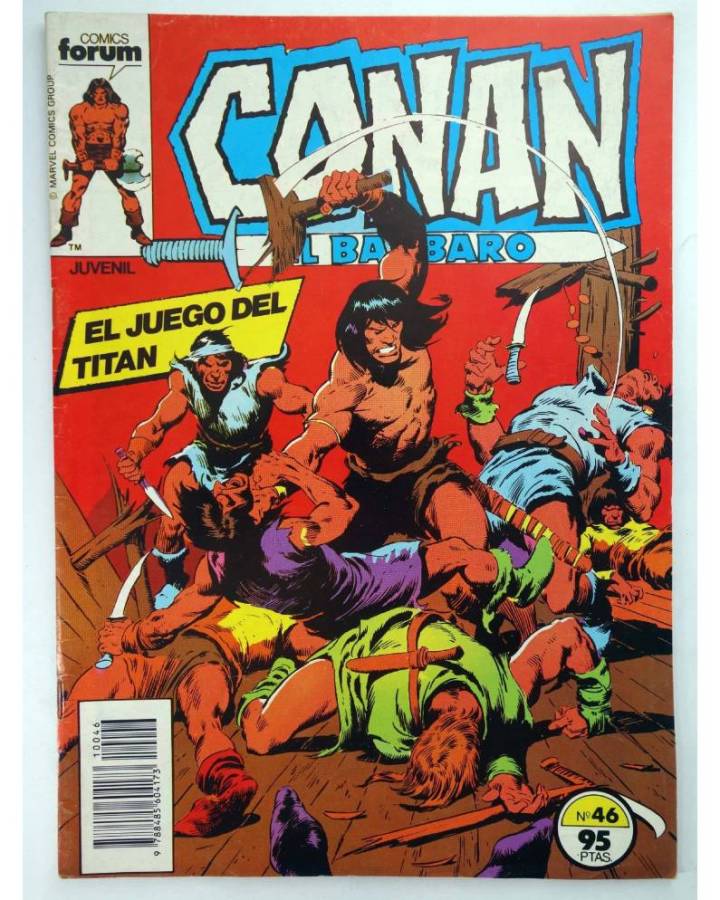 Cubierta de CONAN EL BARBARO 46. EL JUEGO DEL TITAN. Forum 1984