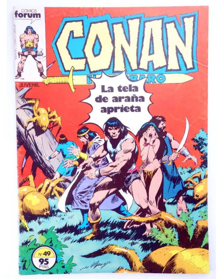 Cubierta de CONAN EL BARBARO 49. LA TELA DE ARAÑA APRIETA. Forum 1984