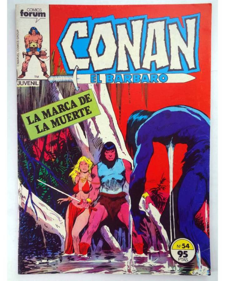 Cubierta de CONAN EL BARBARO 54. LA MARCA DE LA MUERTE. Forum 1985