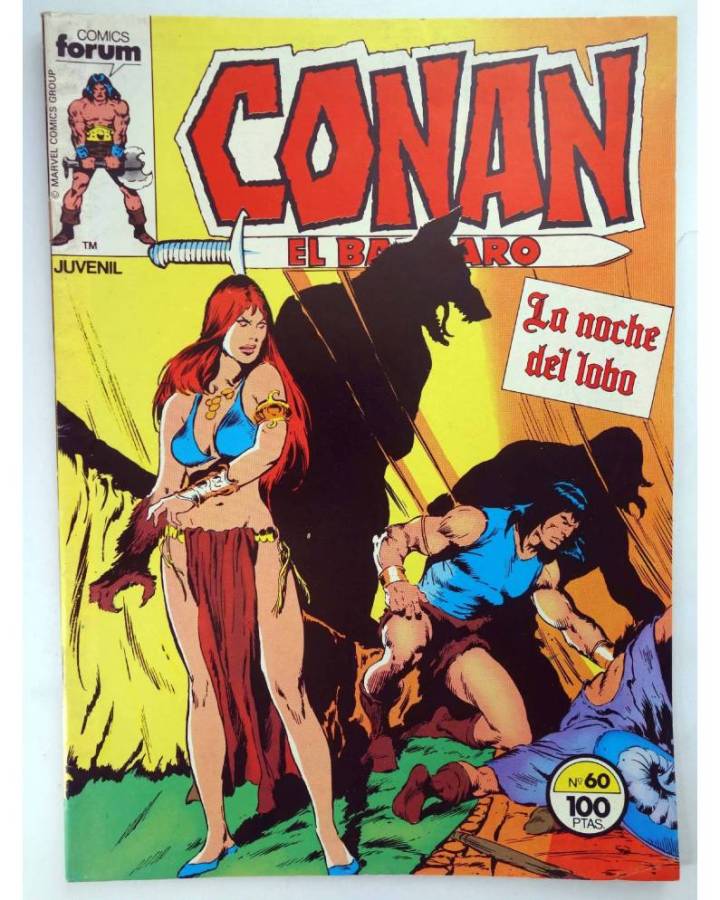 Cubierta de CONAN EL BARBARO 60. LA NOCHE DEL LOBO. Forum 1985