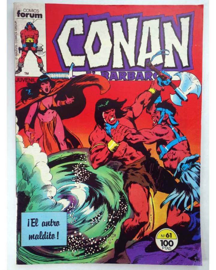 Cubierta de CONAN EL BARBARO 61. EL ANTRO MALDITO. Forum 1985