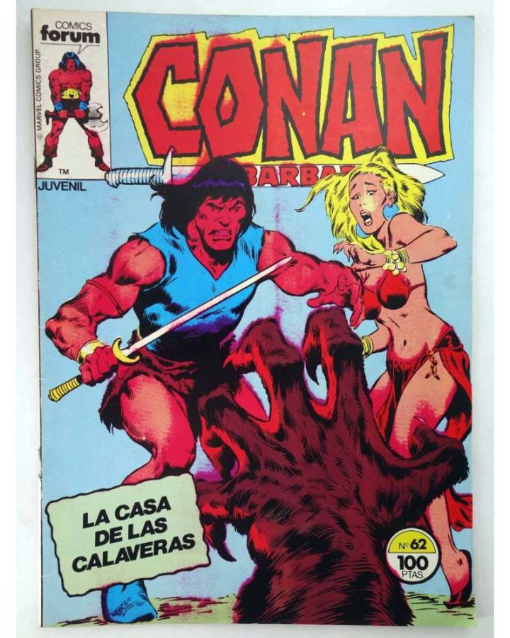 Cubierta de CONAN EL BARBARO 62. LA CASA DE LAS CALAVERAS. Forum 1985