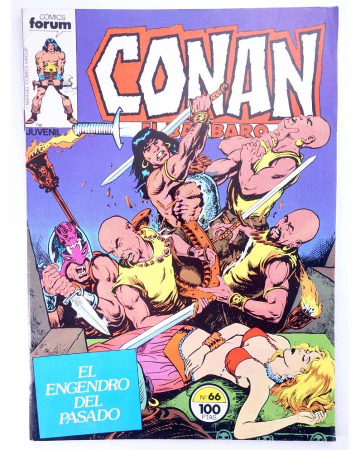 Cubierta de CONAN EL BARBARO 66. EL ENGENDRO DEL PASADO. Forum 1985