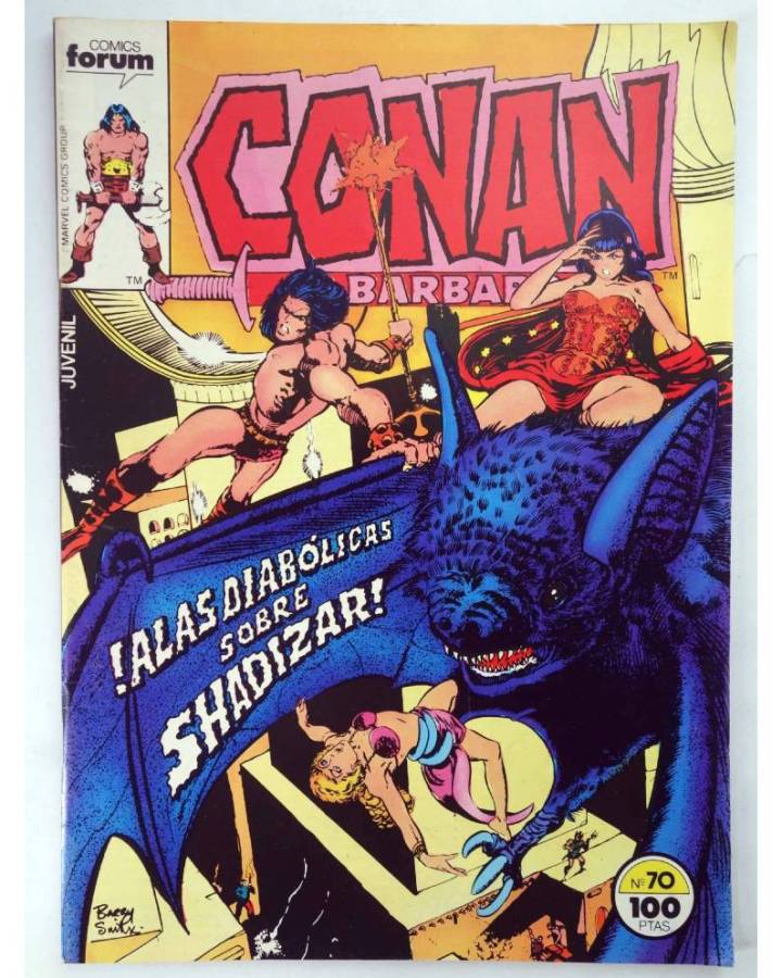 Cubierta de CONAN EL BARBARO 70. ALAS DIABOLICAS SOBRE SHADIZAR. Forum 1985