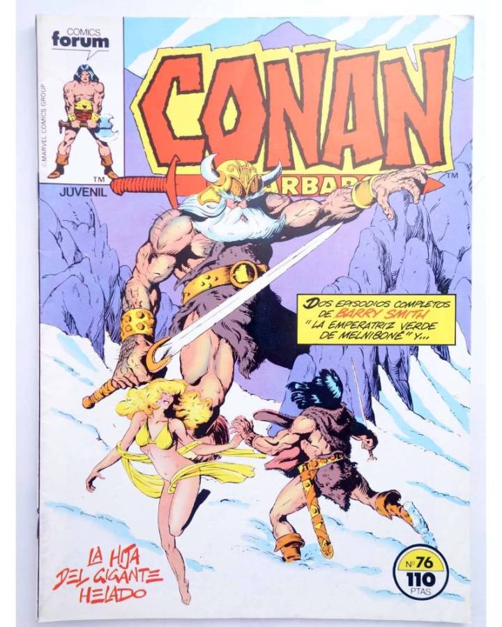 Cubierta de CONAN EL BARBARO 76. LA HIJA DEL GIGANTE HELADO. Forum 1985