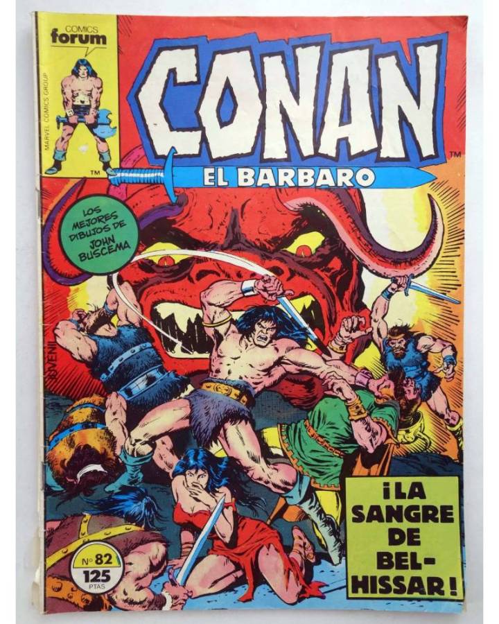 Cubierta de CONAN EL BARBARO 82. LA SANGRE DE BEL-HISSAR. Forum 1986