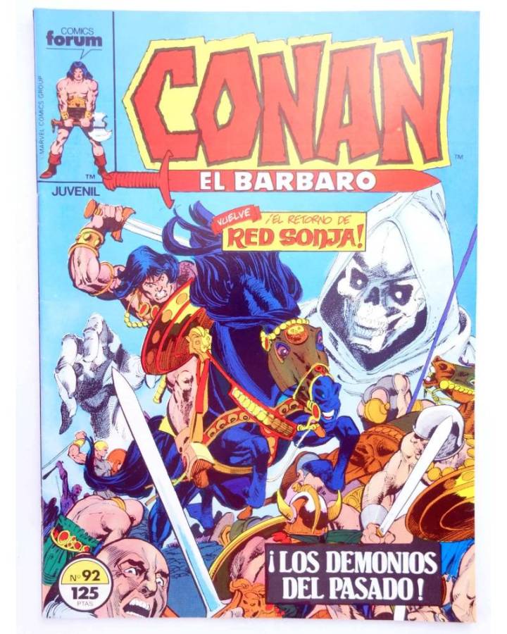 Cubierta de CONAN EL BARBARO 92. EL REGHRESO DE RED SONJA - LOS DEMONIOS DEL PASADO. Forum 1986