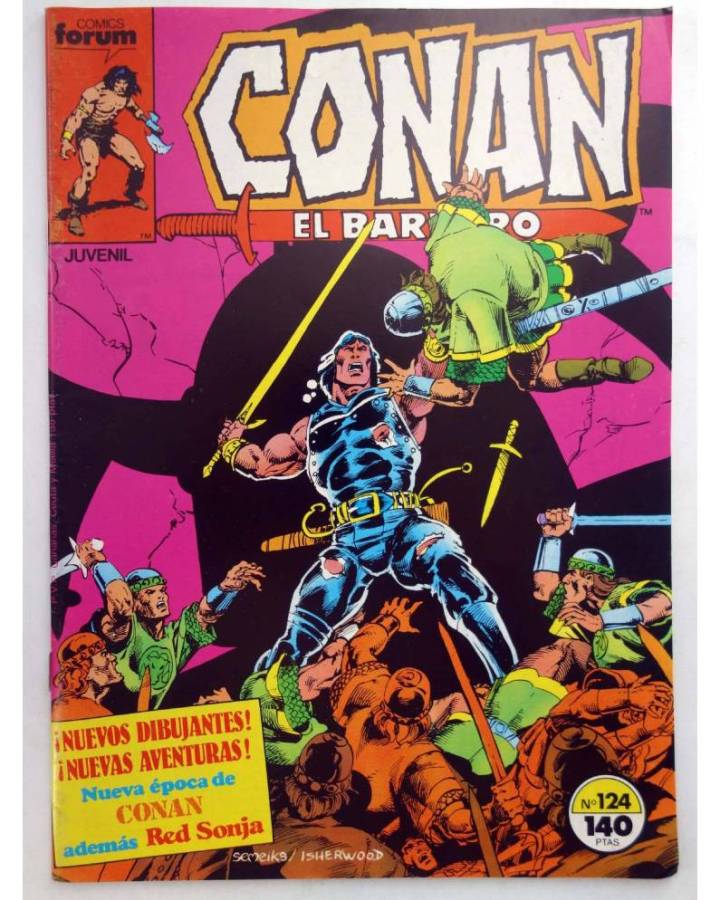 Cubierta de CONAN EL BARBARO 124. EL RESCATE. Forum 1987