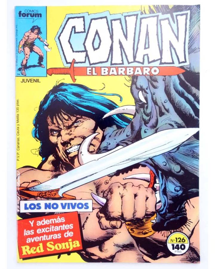 Cubierta de CONAN EL BARBARO 126. LOS NO VIVOS. Forum 1987