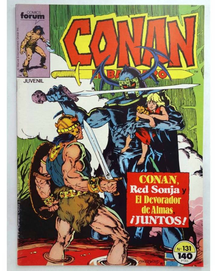 Cubierta de CONAN EL BARBARO 131. EL DEVORADOR DE ALMAS. Forum 1988