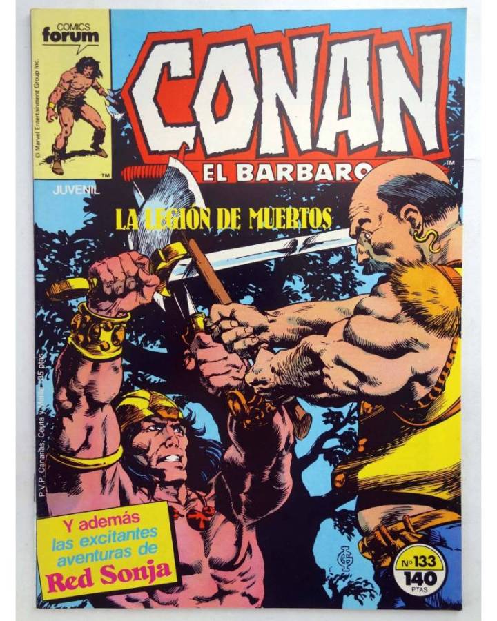 Cubierta de CONAN EL BARBARO 133. LA LEGION DE MUERTOS. Forum 1988