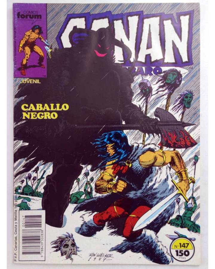 Cubierta de CONAN EL BARBARO 147. CABALLO NEGRO. Forum 1989