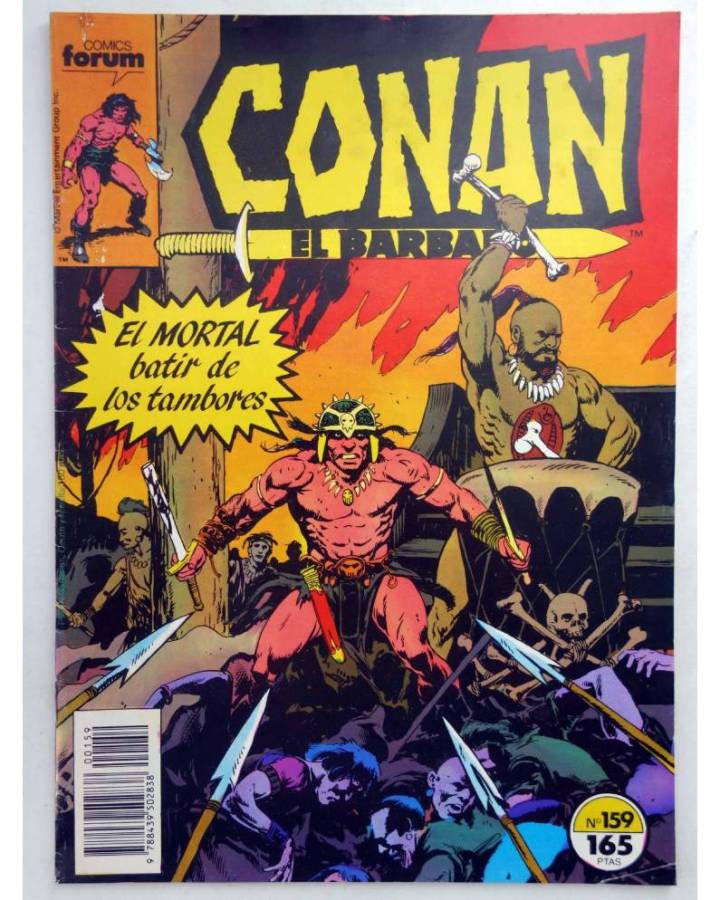 Cubierta de CONAN EL BARBARO 159. EL MORTAL BATIR DE LOS TAMBORES. Forum 1990