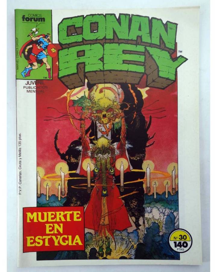 Cubierta de CONAN REY 30. MUERTE EN ESTYGIA. Forum 1987