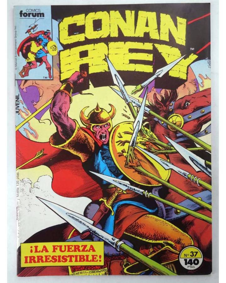 Cubierta de CONAN REY 37. LA FUERZA IRRESISTIBLE. Forum 1987