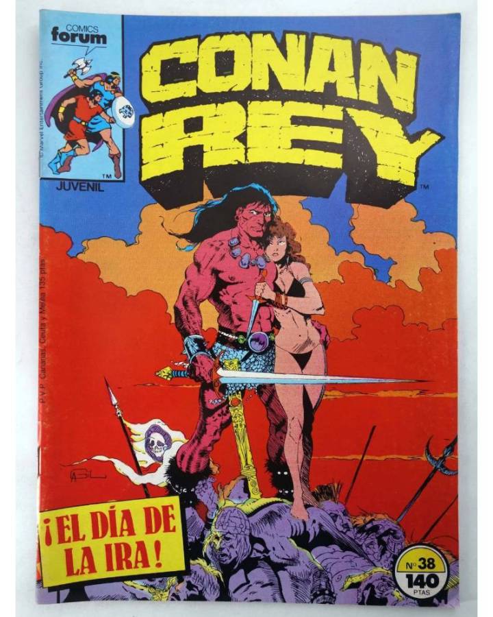 Cubierta de CONAN REY 38. EL DIA DE LA IRA. Forum 1987